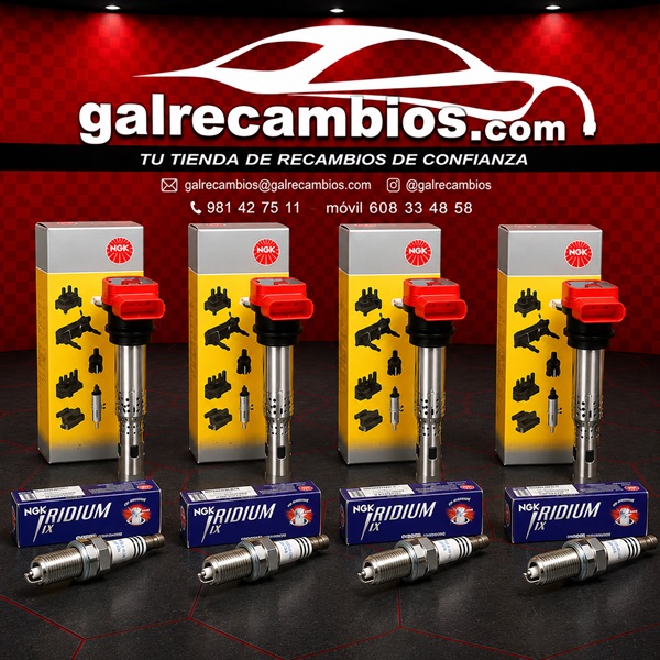 PACK DE BOBINAS Y BUJÍAS DE IRIDIUM NGK VW GOLF VI GTI 2.0 TSI